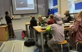 Zajęcia laboratoryjne w akwarium