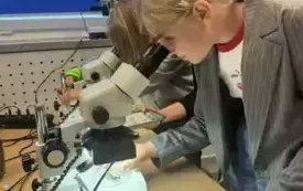 Zajęcia laboratoryjne w akwarium