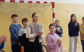 Drużyna z kl. 5 na turnieju BRD - eliminacje gminne